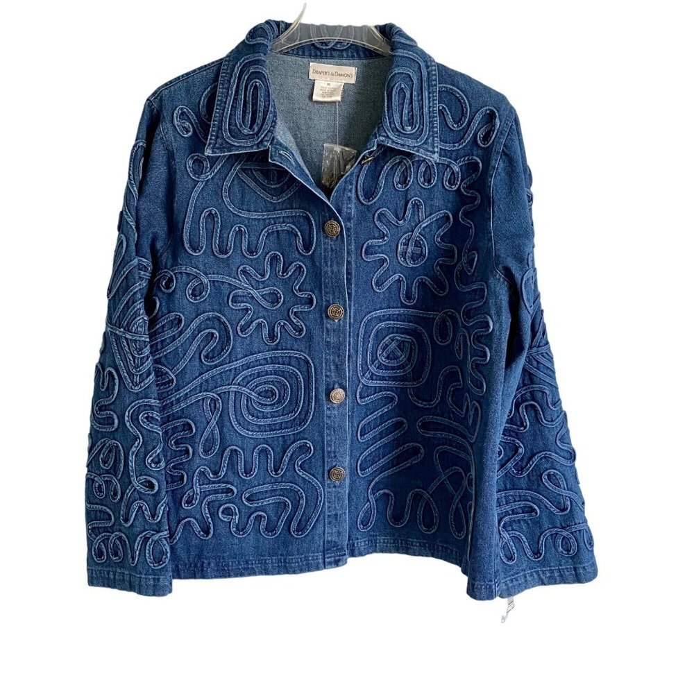Draper’s & Damon’s Button Up Denim Jacket Women's Size XL NEW NWT